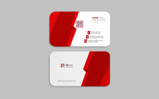 Cleaning red business card template