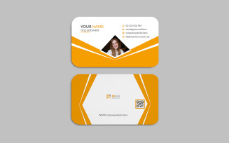 Cleaning yellow business card design template