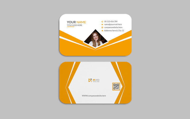 Cleaning yellow business card design template Corporate Identity