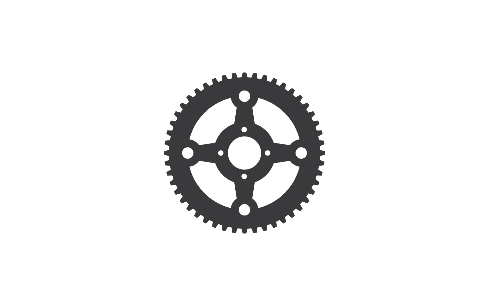 Design vetorial de ilustração de roda dentada de bicicleta