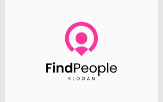 Find People Human Location Logo