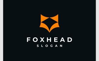 Fox Wolf Head Simple Logo