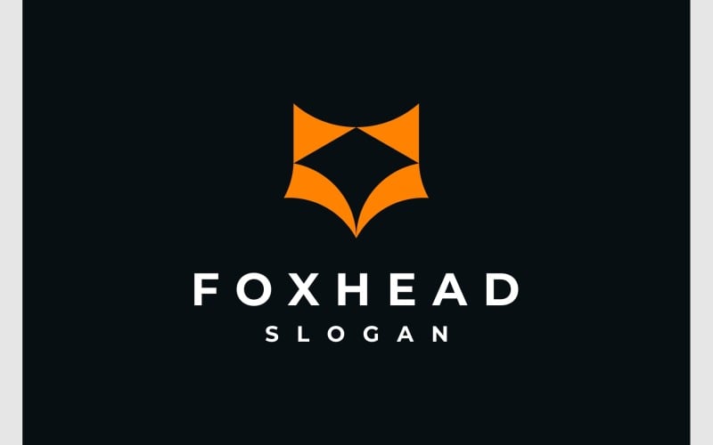 Fox Wolf Head Simple Logo Logo Template