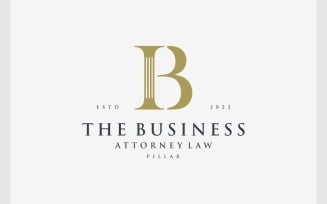 Letter B Pillar Law Luxury Classic Logo