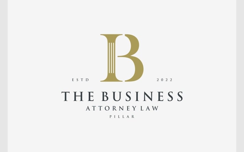 Letter B Pillar Law Luxury Classic Logo Logo Template