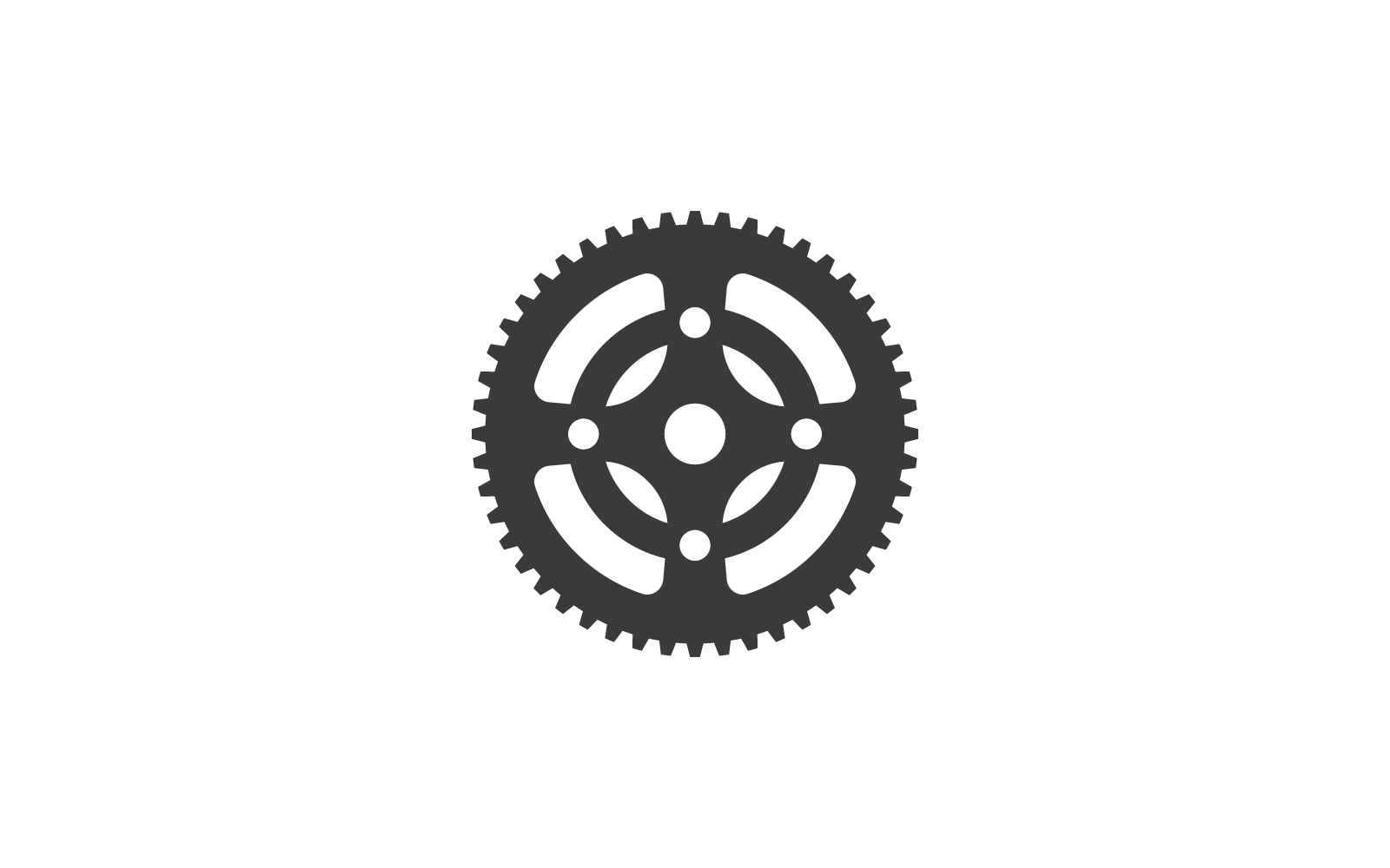 Modèle d'illustration de roue dentée de vélo