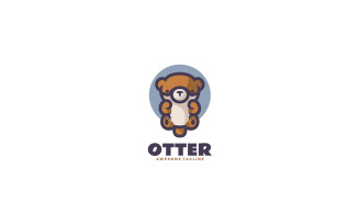Otter Simple Mascot Logo Style