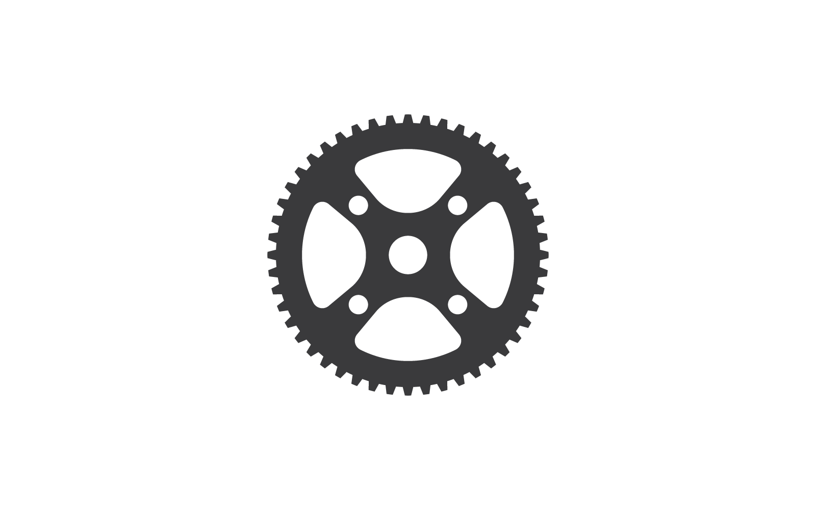 Vector de ilustración de rueda dentada de bicicleta
