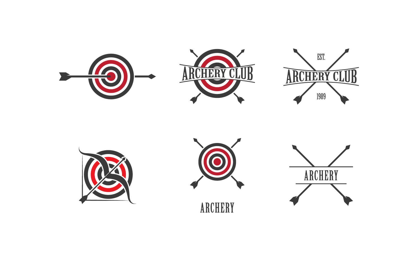 Archery logo icon vector illustration template