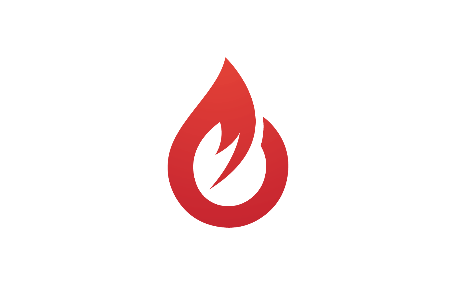Ateş alev illüstrasyon logo şablonu