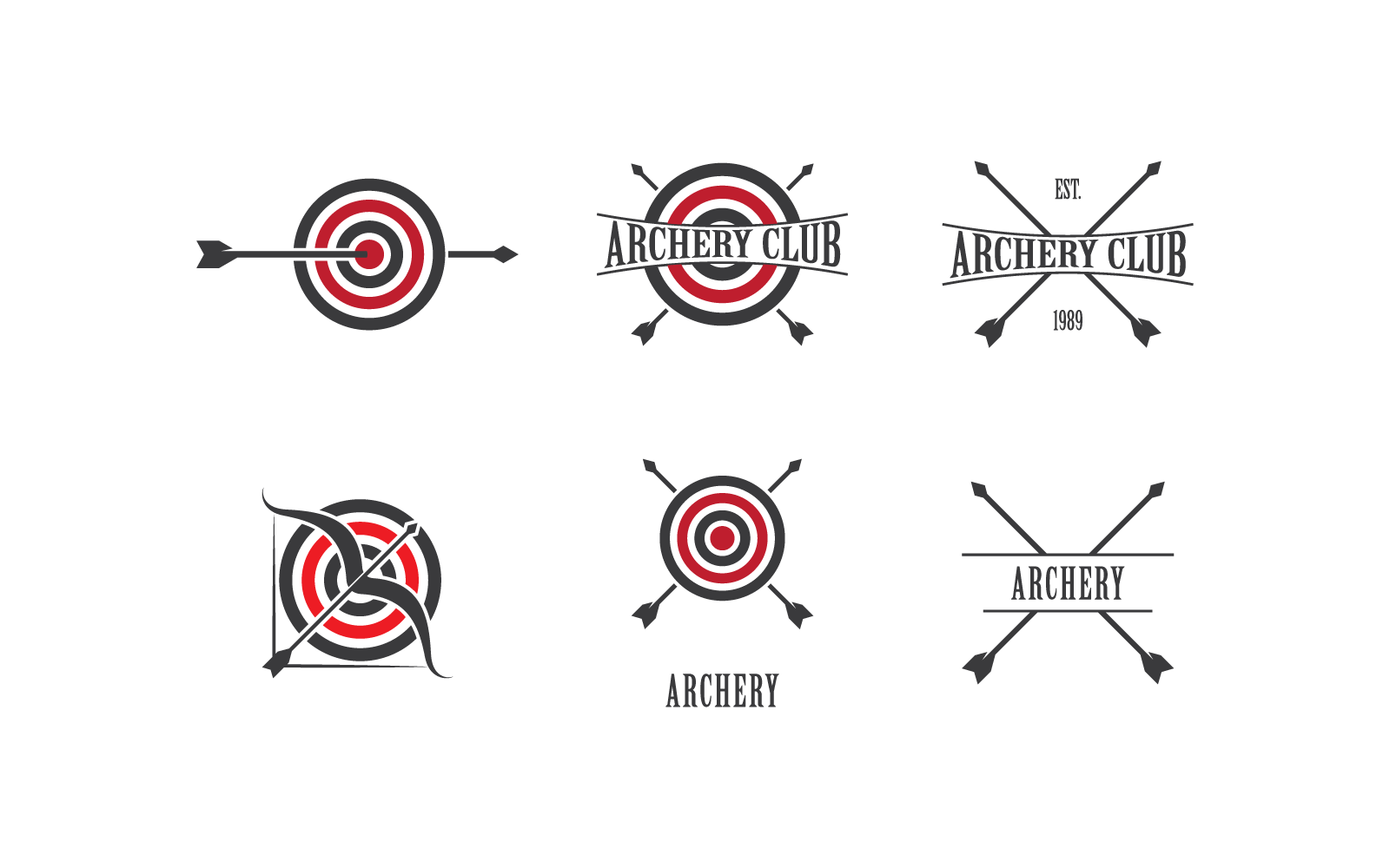 Boogschieten logo pictogram vector illustratie sjabloon