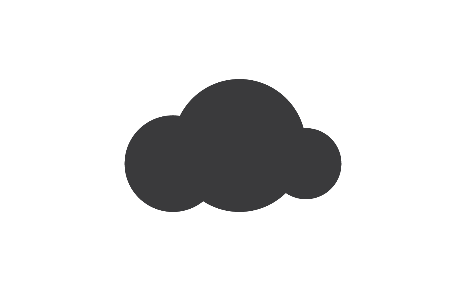 Chmura ilustracja logo wektor Płaska konstrukcja