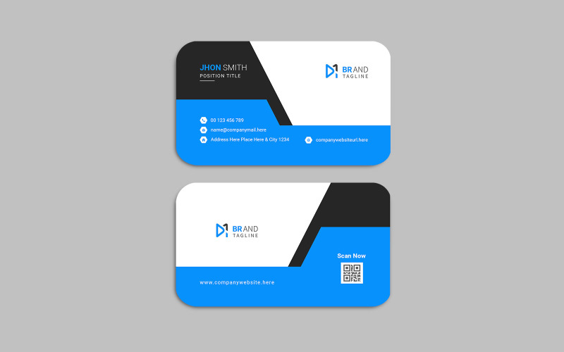 Clean and minimalist business card design template Corporate Identity