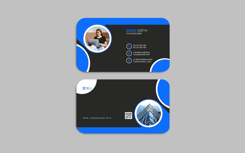 Clean and modern - name card template design Corporate Identity