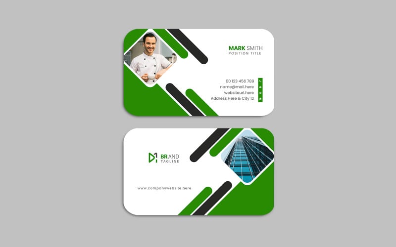 Clean and modern name card Corporate Identity