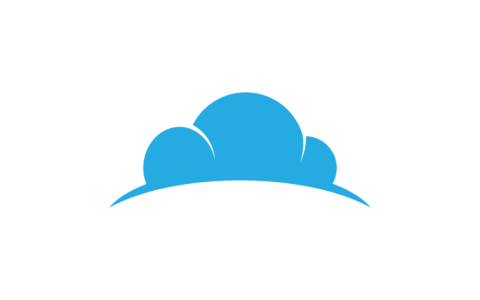 Cloud illustration logo icon vector flat design Logo Template