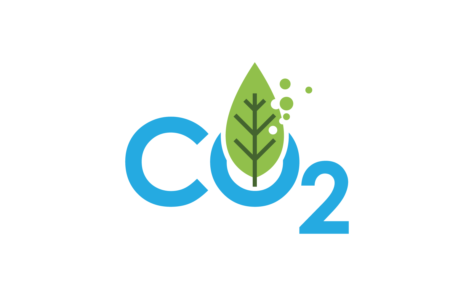 Co2 Carbon dioxide logo icon vector design