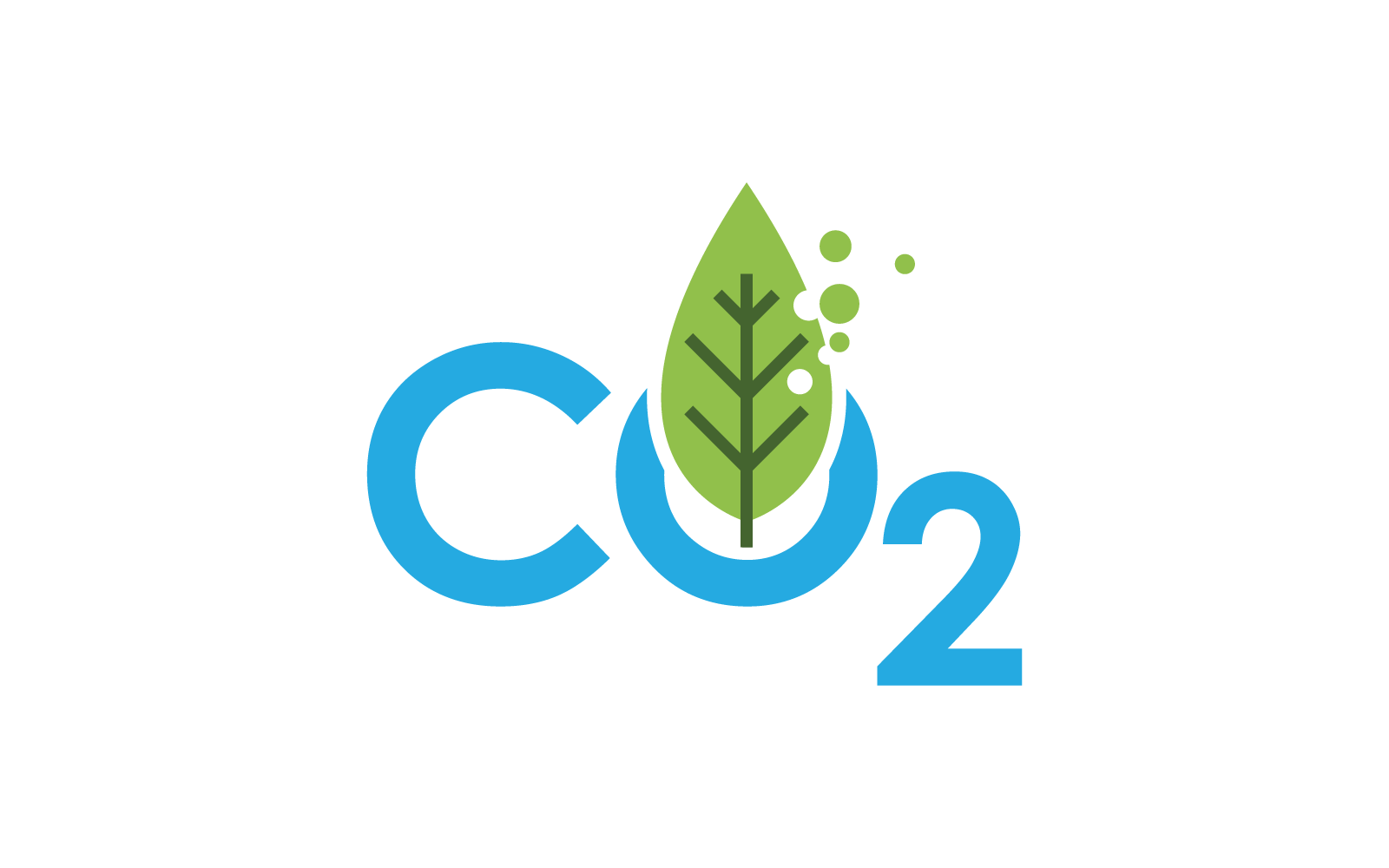 Co2 dióxido de carbono logotipo ícone vetor design