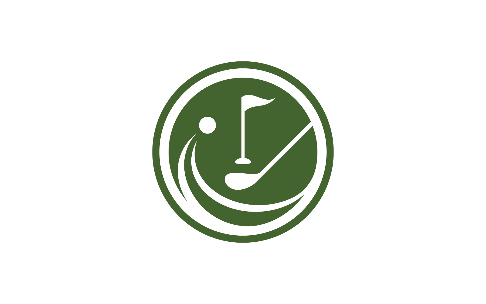 Golf-Logo-Vorlage, Vektorsymbol, Illustrationsdesign