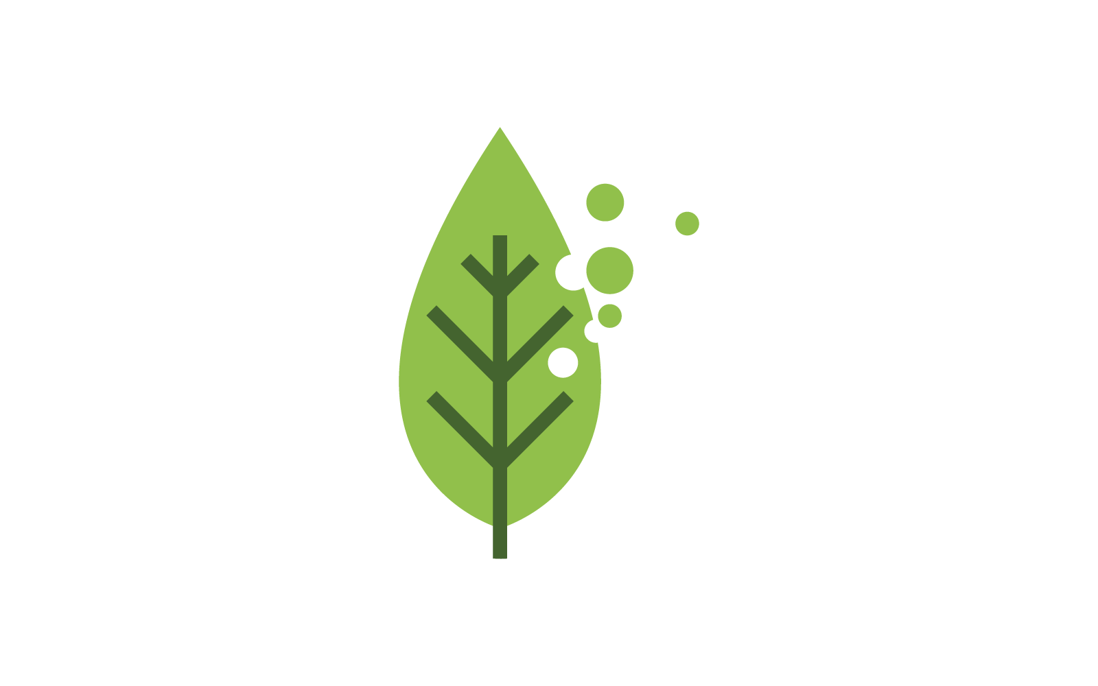 Green leaf nature logo design
