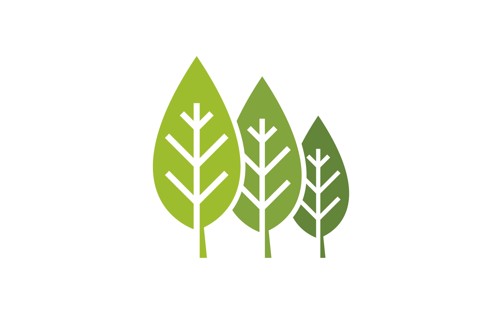 Green leaf nature logo flat design