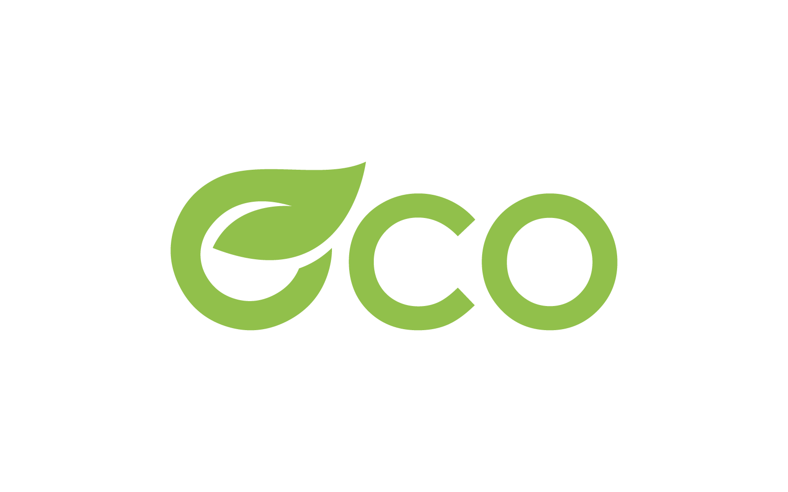 Green leaf nature logo illustration template