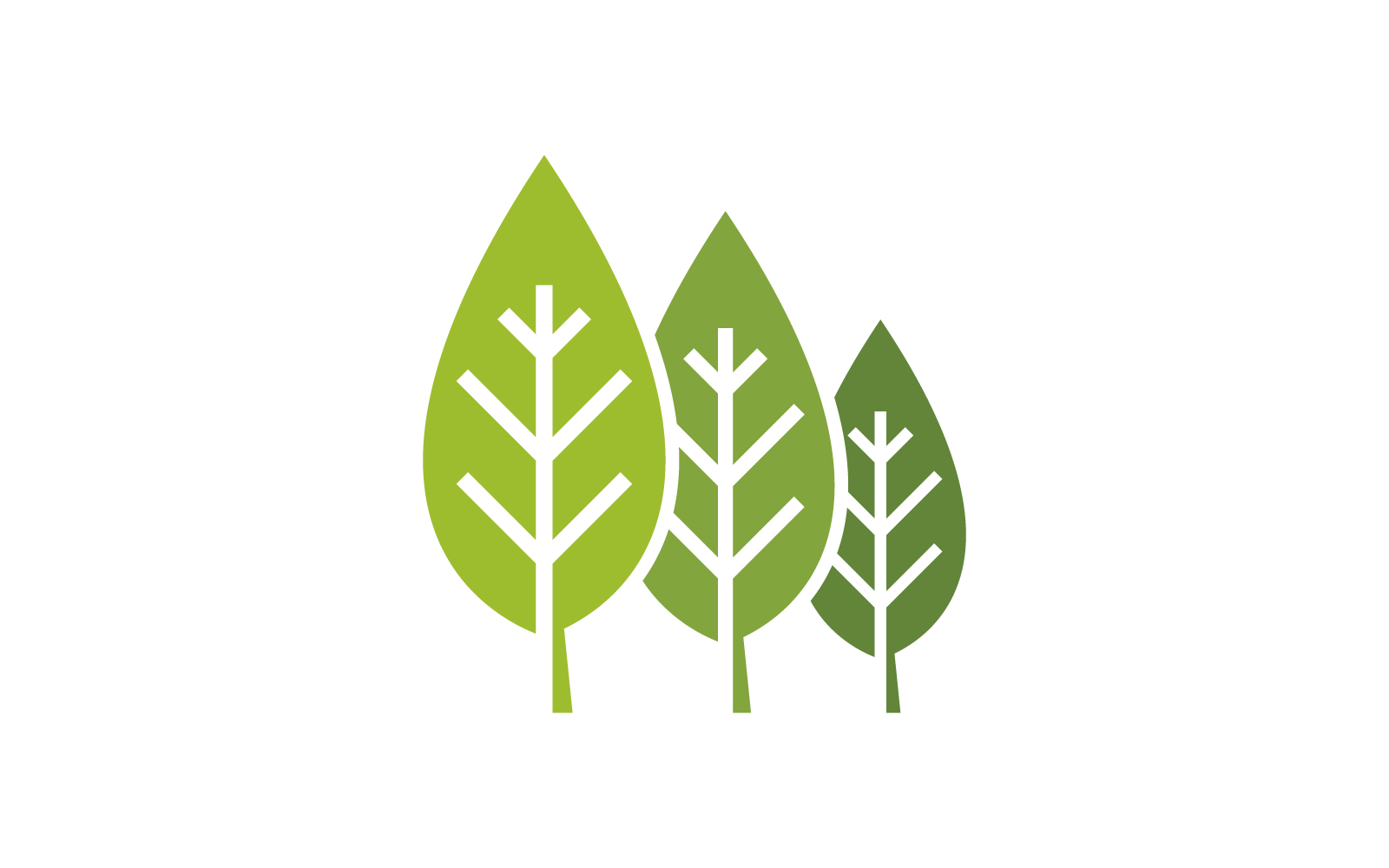 Grünes Blatt-Naturlogo, flaches Design