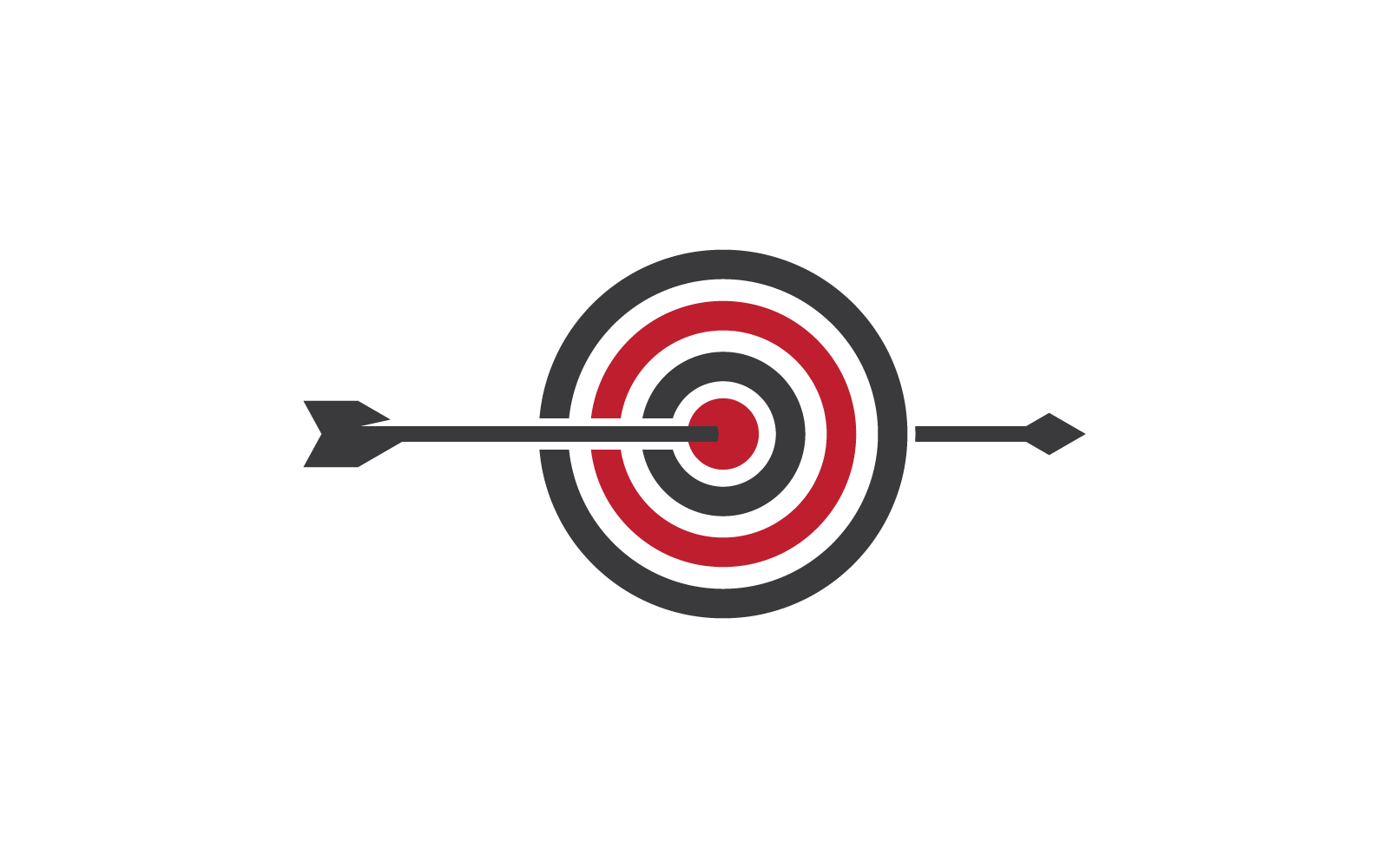 Łucznictwo logo ikona ilustracja wektorowa płaska konstrukcja