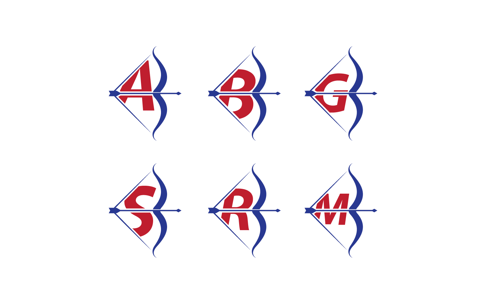 Lukostřelba logo vektorové ilustrace design