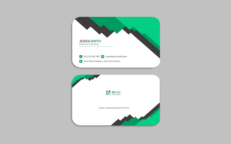 Simple and clean business card design - corporate identity Corporate Identity