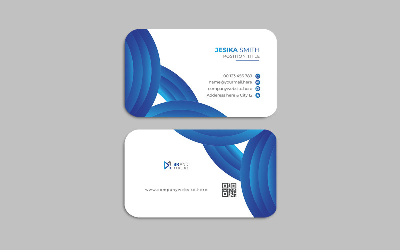 Simple and clean modern business card template - corporate identity Corporate Identity