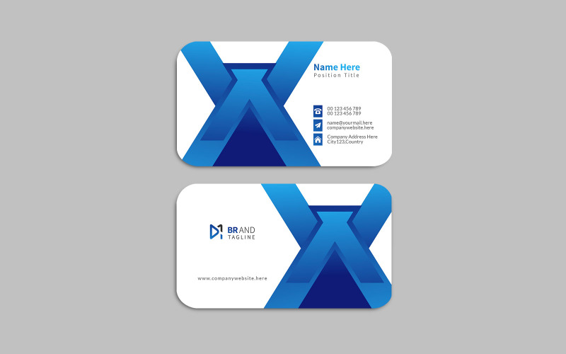 Simple and clean modern business card Corporate Identity