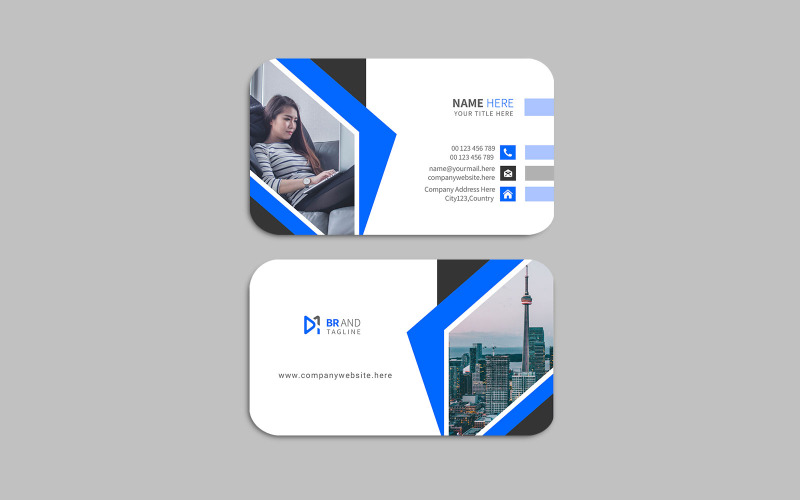 Simple and clean modern name card design - corporate identity Corporate Identity