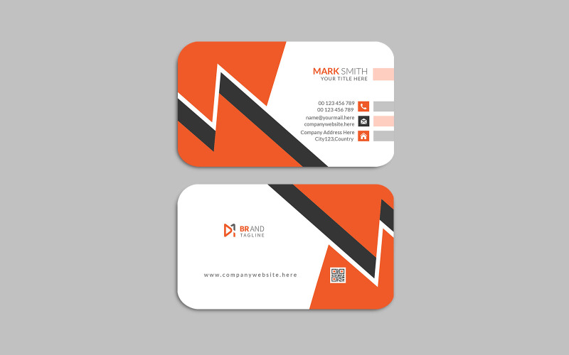 Simple and clean modern name card template - corporate identity Corporate Identity