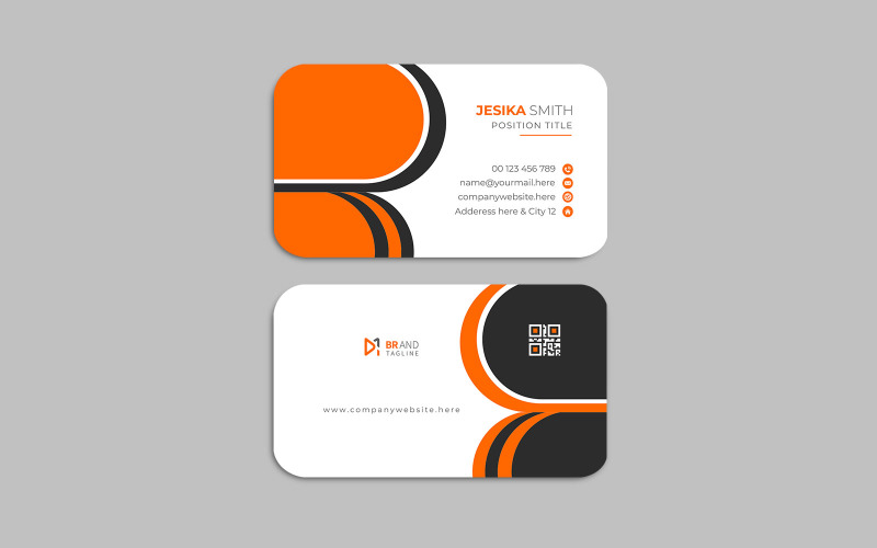 Simple and clean modern name card Corporate Identity