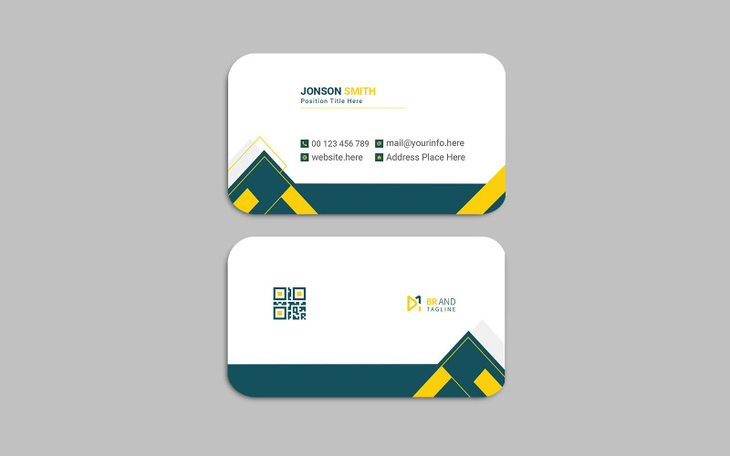 Simple and clean name card template design - corporate identity Corporate Identity