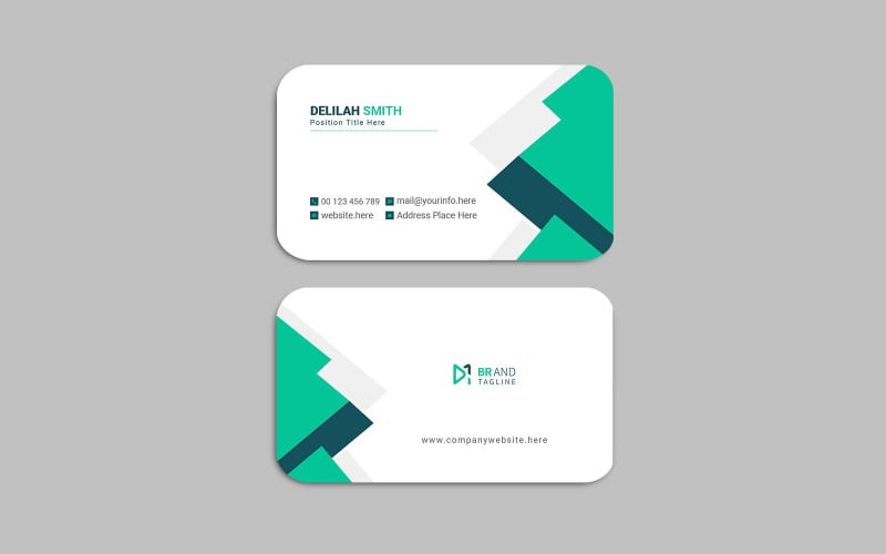Simple and clean visiting card template design - corporate identity Corporate Identity