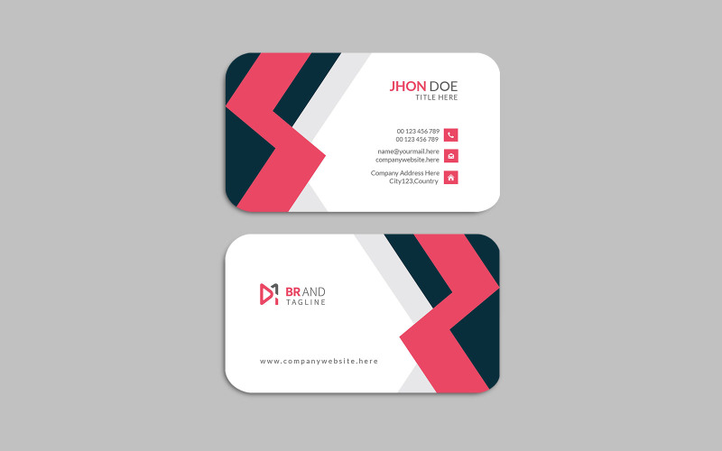 Clean and minimal professional business card design template Corporate Identity