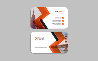 Clean and minimal professional corporate business card design template