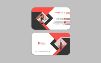 Clean and minimal professional name card design template