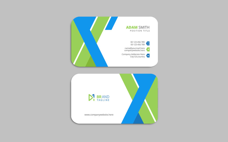 Clean and minimal professional visiting card design template Corporate Identity