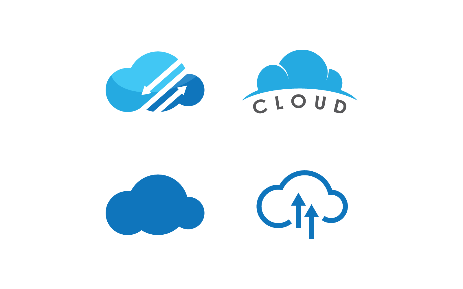 Cloud-Logo-Vektor flaches Design