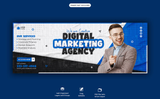 Digital Marketing Agency Social Media Banner Cover Template