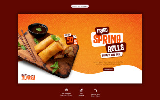 Food Manu Restaurant Web Banner Template