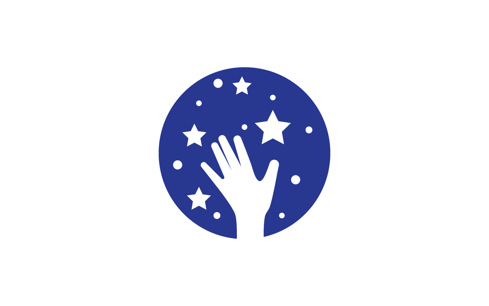 Hand and star logo illustration vector icon design