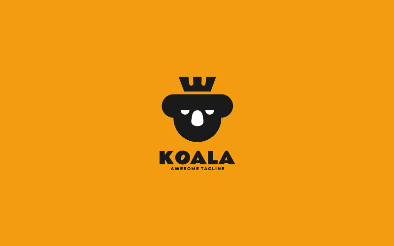 Koala Silhouette Logo Style 1 Logo Template