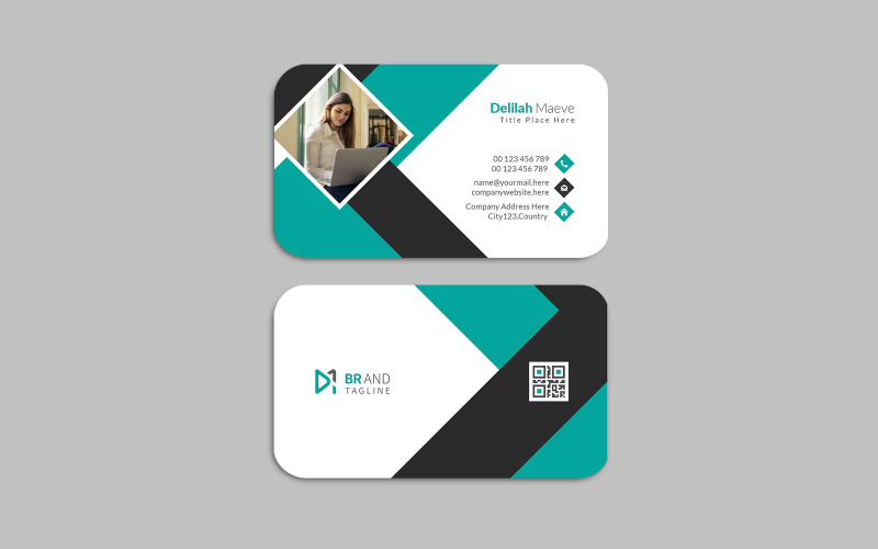Modern professional corporate business card template design Corporate Identity