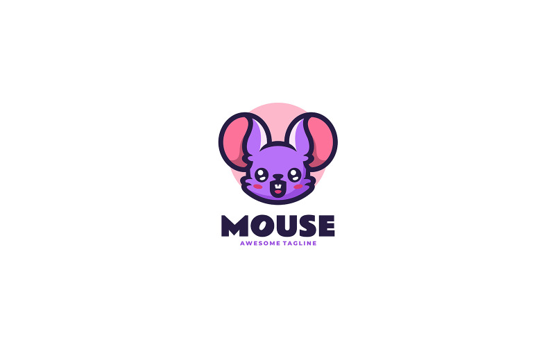 Mouse Mascot Cartoon Logo 2 Logo Template