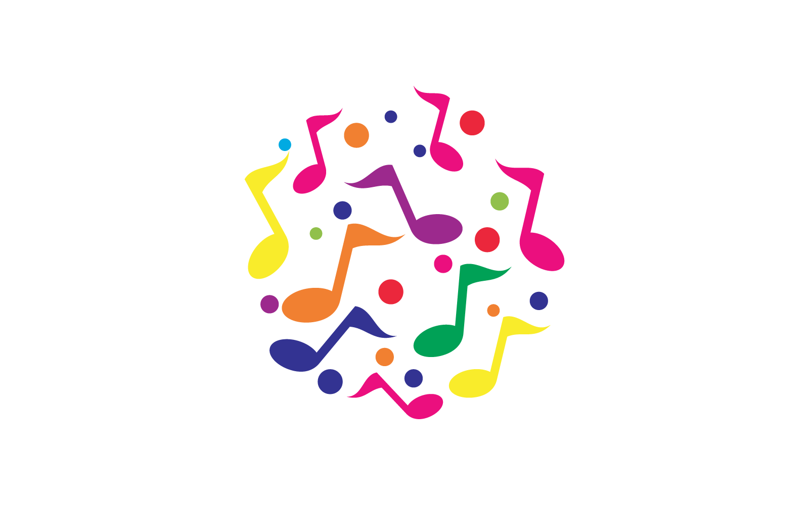 Music note logo illustration vector