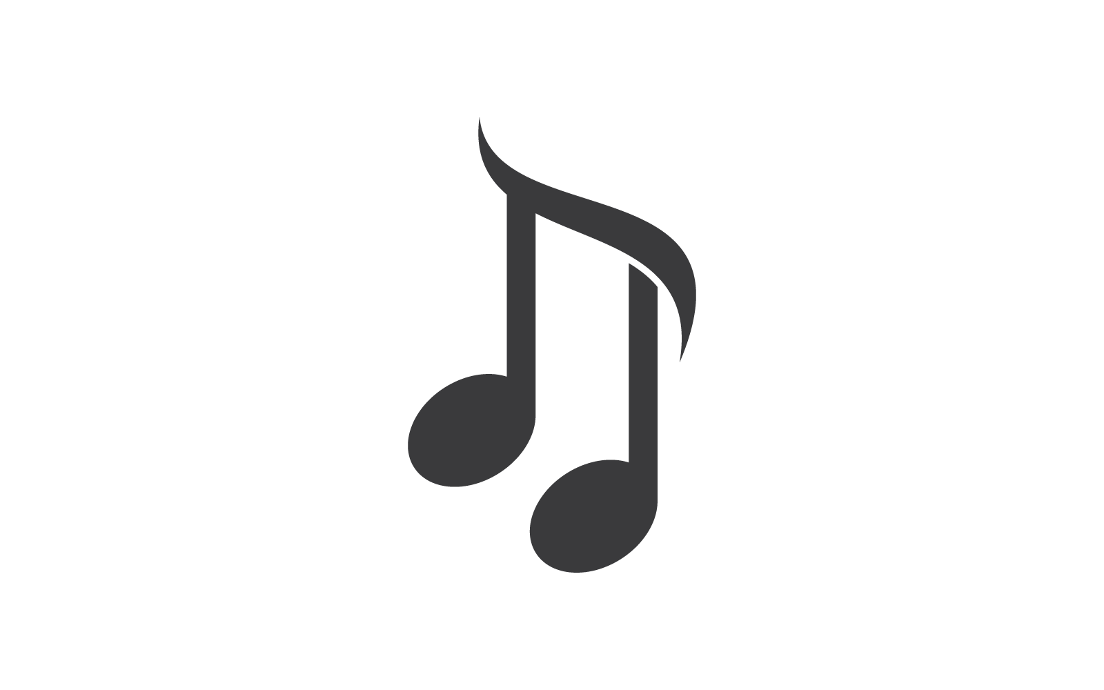 Musik anteckning logotyp ikon Vector malldesign